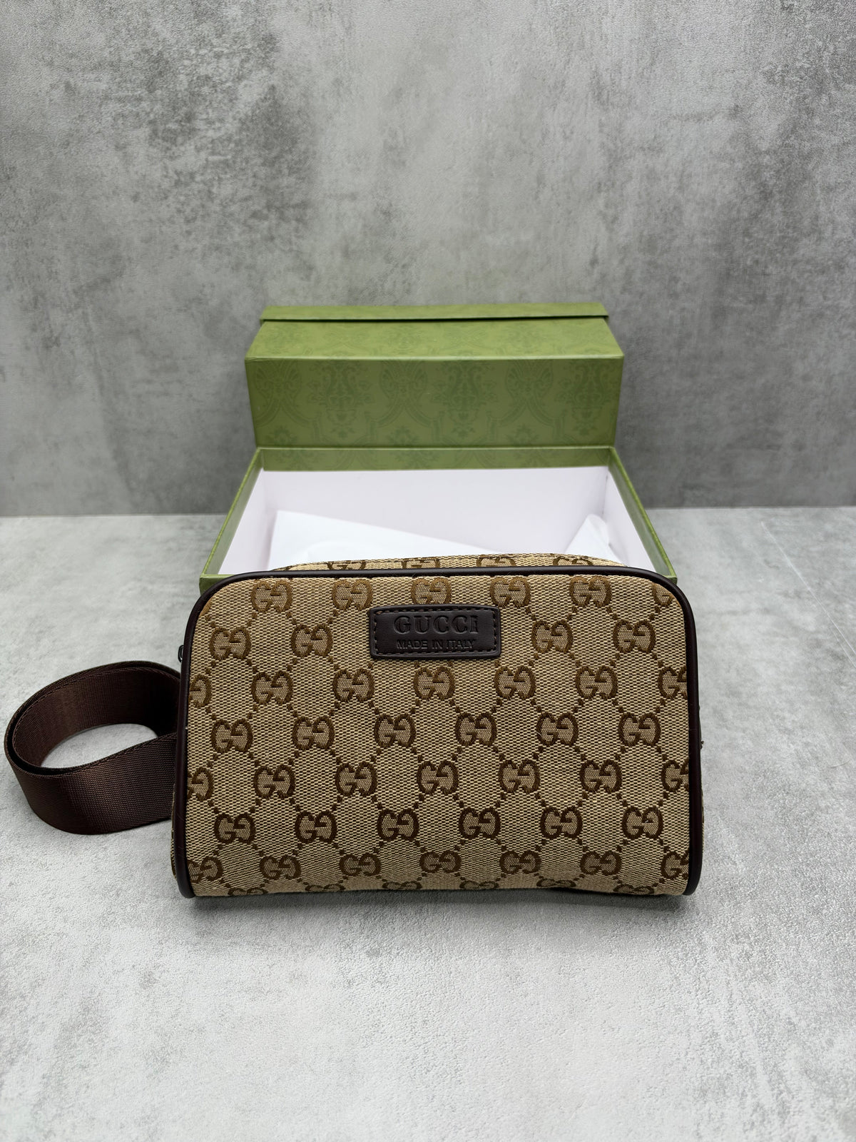 🔥 RIÑONERA GUCCI pequeña de lona Gucci GG Supreme en beige/negro CALIDAD PREMIUM ‼️ UNIDADES LIMITADAS