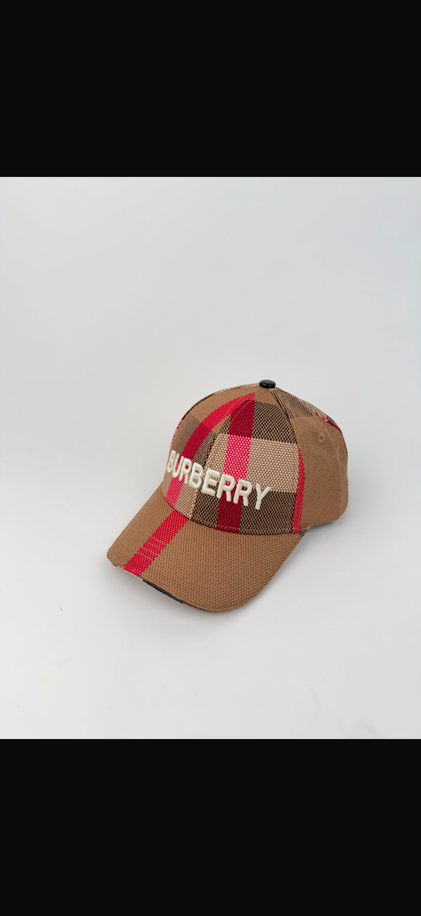 🔥 GORRA BURBERRY EXAGGERATED CHECK ✅ CALIDAD PREMIUM ‼️ UNIDADES LIMITADAS