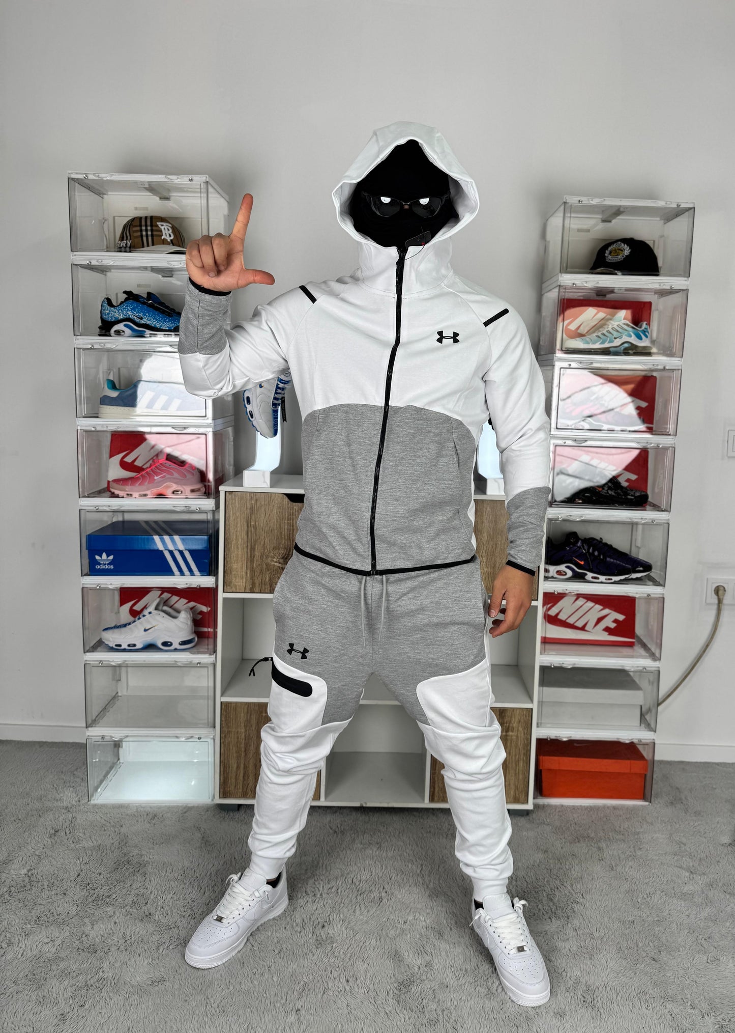 CHÁNDAL UNDER ARMOUR WHITE/GREY🔥⚪️🤯