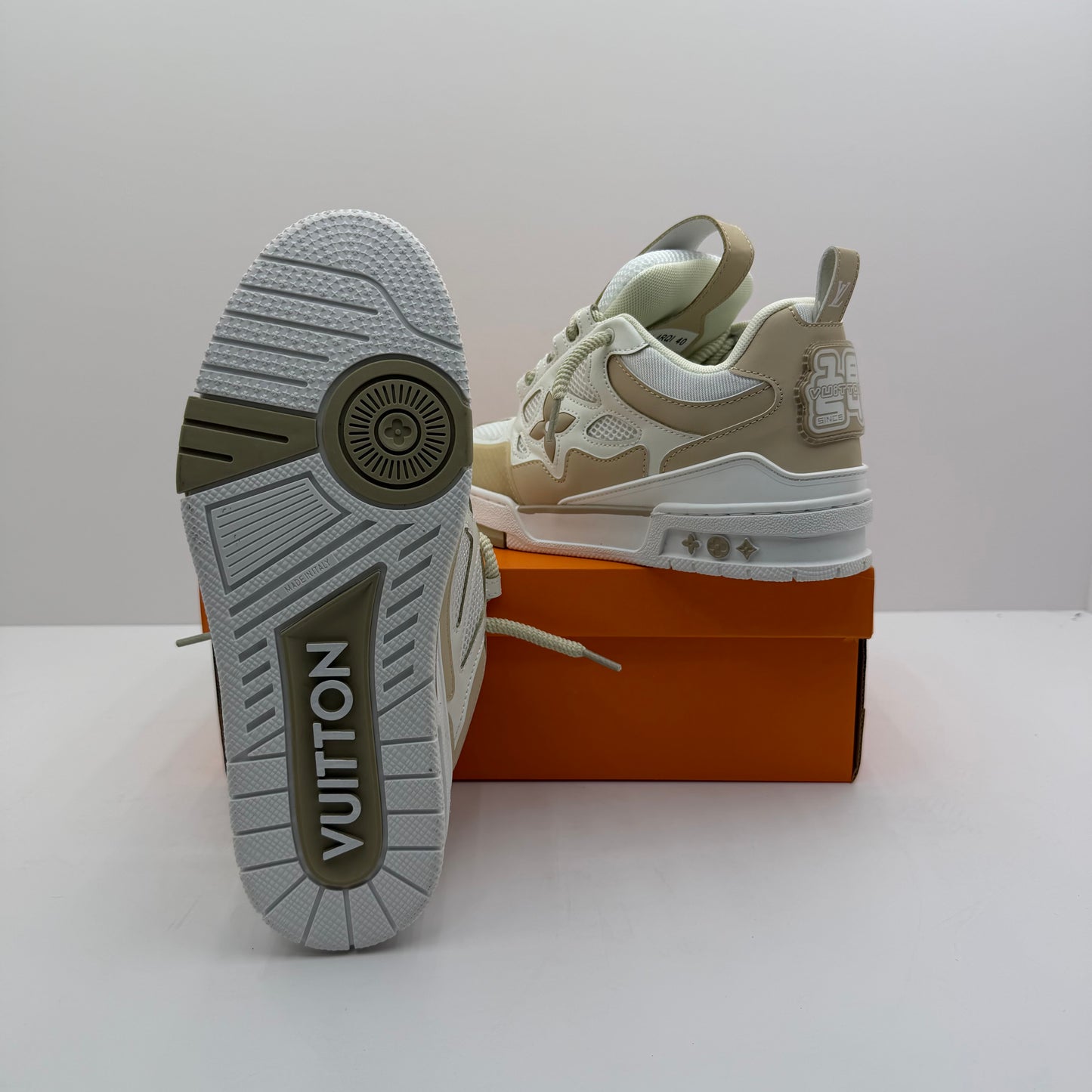 LV SKATE WHITE/BROWN⚪️🟤