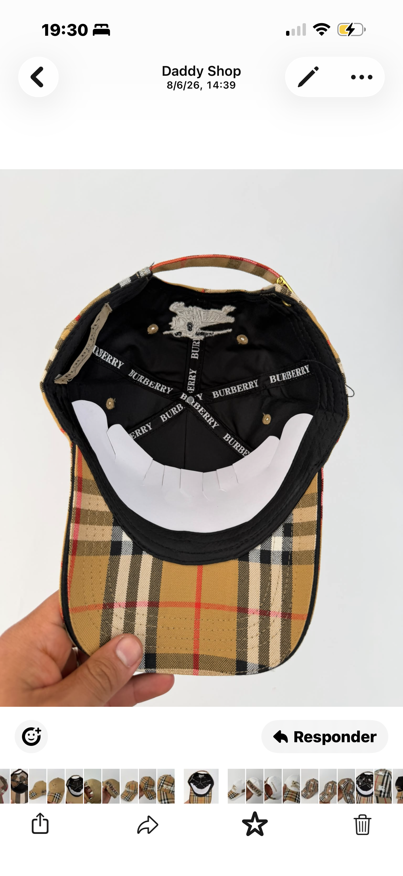 🔥 GORRA BURBERRY VINTAGE CHECK ✅ CALIDAD PREMIUM ‼️ UNIDADES LIMITADAS