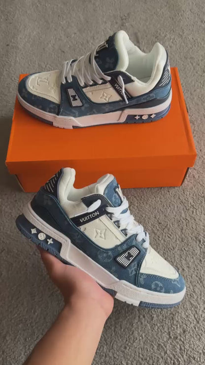 LOUIS VUITTON TRAINER WHITE&BLUE⚪️🔵